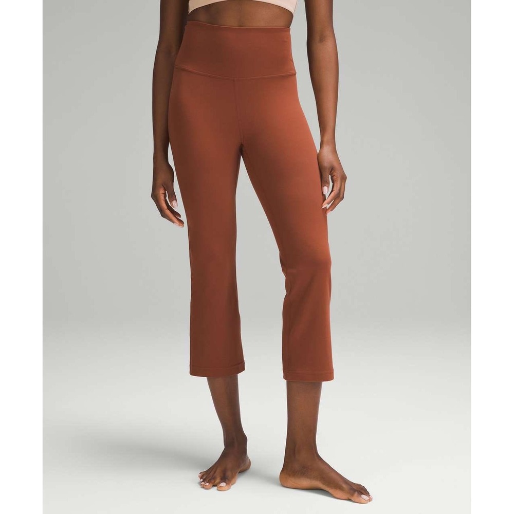 Lululemon Groove Super-High-Rise Crop 23" *Nulu Dark Terracotta Size 12